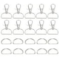 thumbnail image 1 of 60Pcs Swivel Snap Hooks And D Rings For Lanyard And Sewing Projects (1 inch Inside Width), 1 of 8