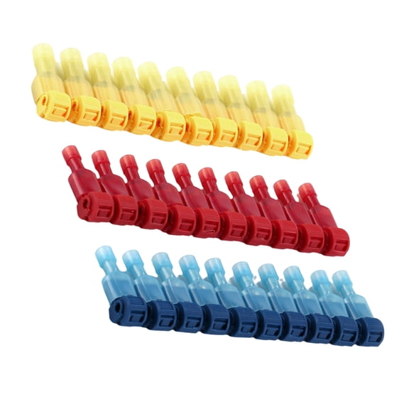 60Pcs T-Tap Connectors Quick Splices Spades Wire Connectors Electrical Wire Terminals Self-Stripping for Wiring