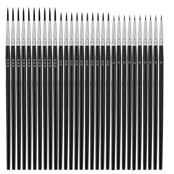 60Pcs Thin Detail Paint Brushes Fine Tip Set with 3 Size 000 00 0 Liner Brush for Crafts Watercolor