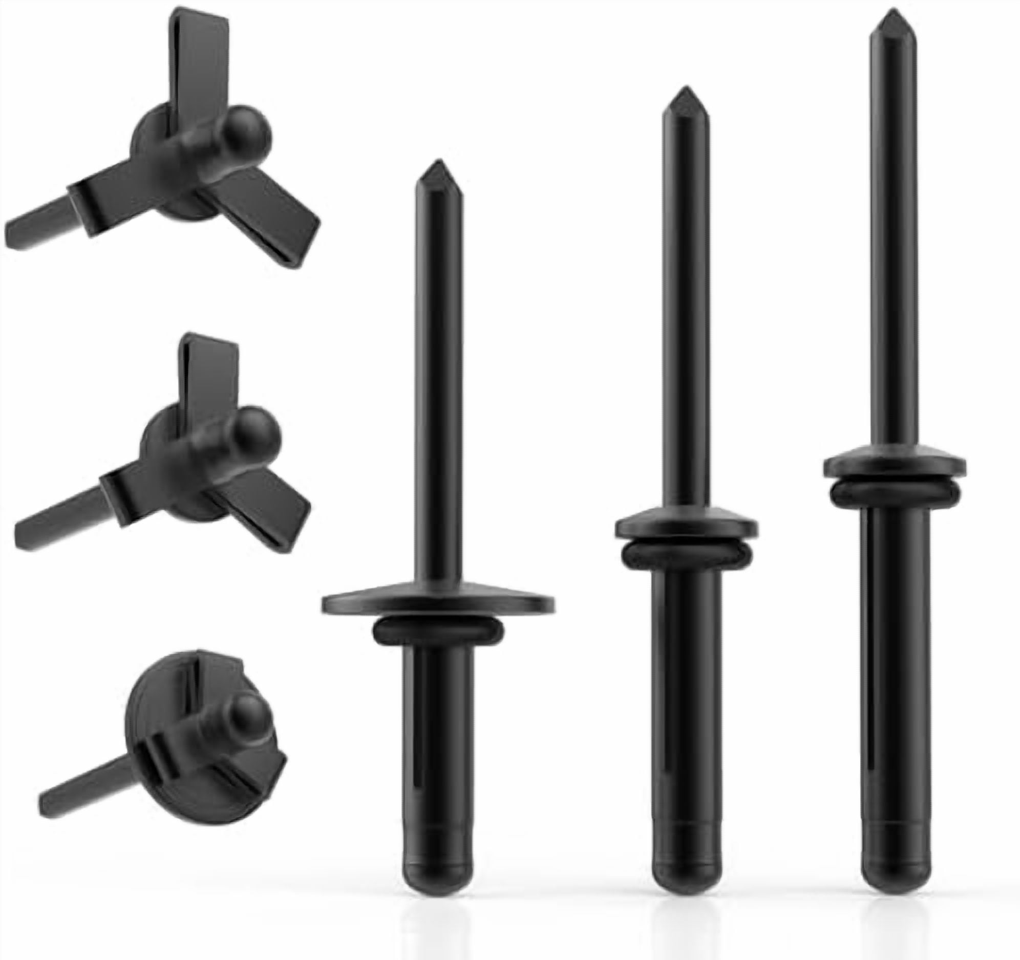 60Pcs Tri-Fold Rivets, Tri Grip Aluminum Pop Blind Rivets with ...