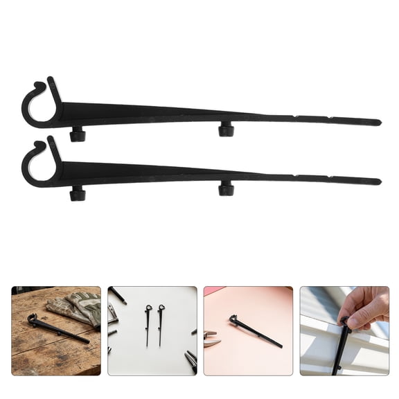 60Pcs Weatherproof Black Gutter Guard Fixing Clips for Garden Gutters with Sleek Low Profile Design