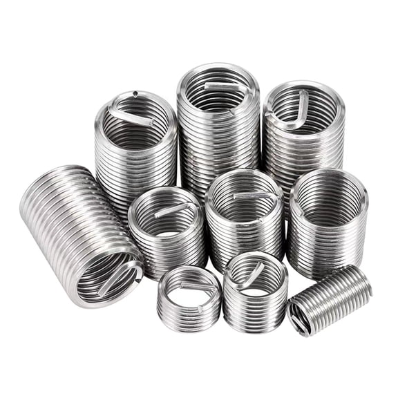 60Piece Steel Wire Thread Inserts Helical Coil Threaded Sleeve Inserts 3mm-12mm For Improved Bolt Load Distribution