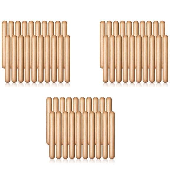 60Pieces 8 Inch Kids Rhythm Sticks Music Lummi Sticks Classical Wood Claves Musical Percussion Instrument Musical Sticks,60 x rhythm stick,Wood Color