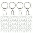 thumbnail image 1 of 60Pieces Metal Curtain Rings and Pin Hooks Long Time Use for Drapery for Home or Office, 1 of 8