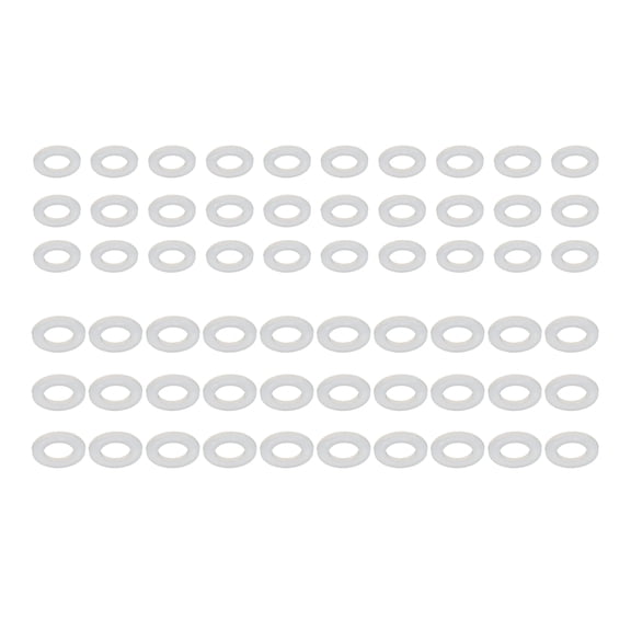 60Pieces Nylon Shims Convenient Nylon Spacers Washers White Corrosions Resistant For Electronics And Engineering Tasks