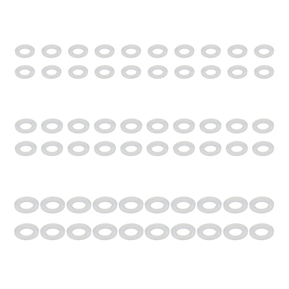 60Pieces Nylon Shims Convenient Nylon Spacers Washers White Corrosions Resistant For Electronics And Engineering Tasks