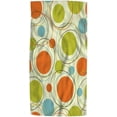 thumbnail image 1 of 60S Retro Orange Hand Towel Blue and Light Green Repeating Colorful Circle Soft Guest Face Bath Towel Bathroom Decorations Thin Kitchen Tea Dish Towels 15 x 30 inch, 1 of 8
