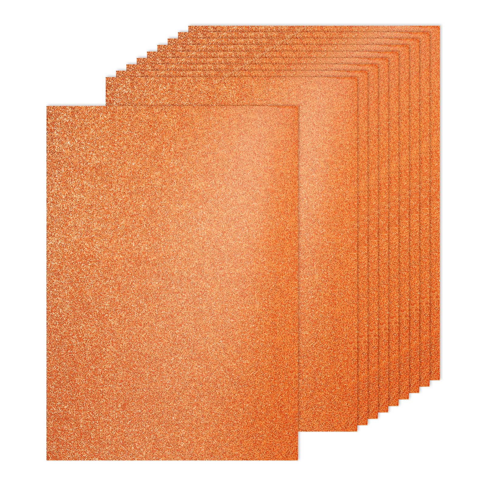 60Sheets Orange Glitter Cardstock, 8.3x11.7 in A4 Glitter Paper Card Stock Shiny Scrapbook 250gsm Sparkly Paper Large Shimmer for Crafts Scrapbook DIY Art Wedding Party
