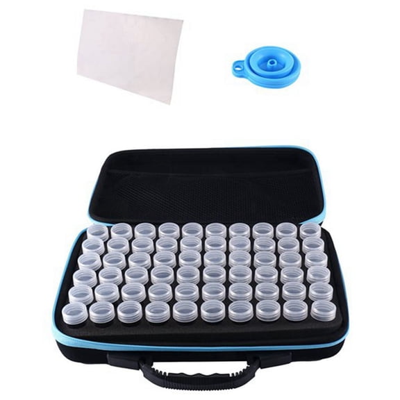 60Slots Seed Storage Organizer, Sturdy Seed Organizer Storage Box with Zipper Bag and Label Stickers(Seeds Not Included)