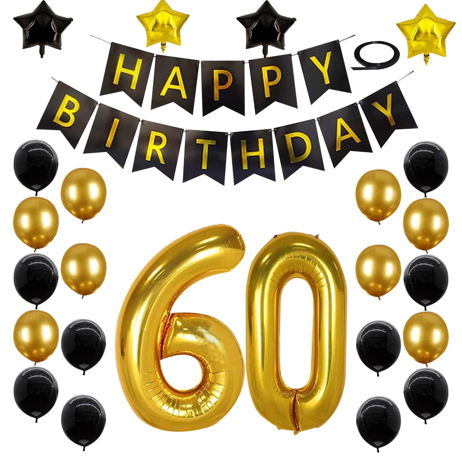 60TH Birthday Decorations Supplies, Men Women Birthday Party Gifts ...