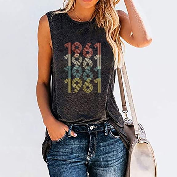 60Th Birthday Gift T Shirt For Women Vintage 1961 Original Parts Tee Cute Vest