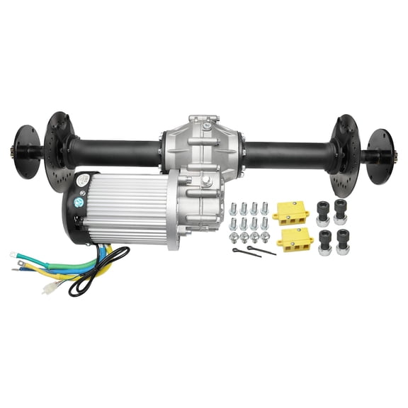 60V 2500W Brushless Differential Motor Kit with Dual Axles 43.3" Rear Axle High Torque 400Nm Gearbox for Electric Golf Cart, ATV, Buggy, Go Kart, Quad, Utility Vehicle, Mini Bike, Karting