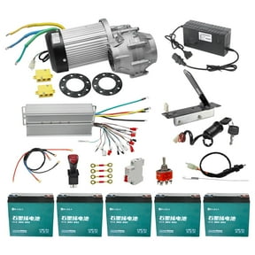 60V 2500W Electric Brushless DC Motor Kit 5000RPM with Differential Gearbox, Controller Rear Axle Motor 400N.m, 5000RPM for Golf Carts, Go Karts, ATVs, Quads, Buggy, 4 Wheelers DIY