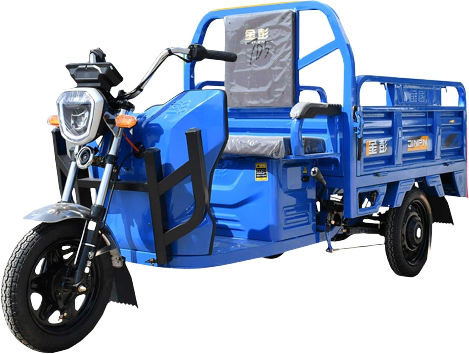 60V 45A Electric Tricyle Cargo Van for Adults, Long Range Commercial Mobility Scooters for Seniors, 1000W Electric Three Wheel Cargo Transporter w/63" Hydraulic Tipping Bucket, 25-37 MI Range