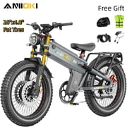 60V 70Ah ANIIOKI A9 ProMax Electric Off-Road Bike for Adults,Dual 2200W Motors,5600W Peak,Hydraulic Disc Brakes,245 Miles Range E-Bicycles