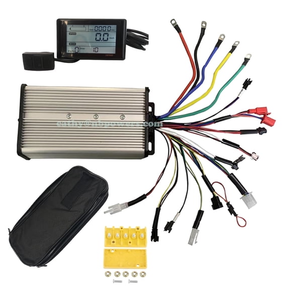 60V-72V 80A Sine Wave Dual Hall Controller+SW900 Display for 3000W Ebike Kits