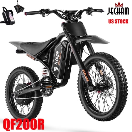 JECHAM QF200 PRO Dirt Bike for Adults & Teens,4700W Peak 60V 32Ah, 60-90 Miles Range, 50MPH, 19" Tires, Full Suspension, Hydraulic Brakes, NFC, UL2849