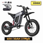 60V30Ah Shengmilo S900 1500W Electric Dirt Bike, 37Mph 90KM long range E-Bike,20x 4.0 All Terrain Wide Tyre ebike dirt bicycles,Shimano 7 Speed,Full Suspension Mountain Bike UL2849