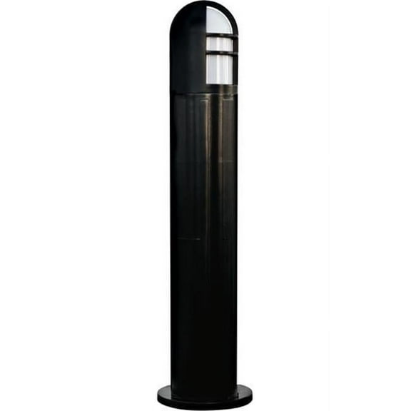 60W 120V Fiberglass Bollard, Black - 41.68 x 10.22 x 10.22 in.