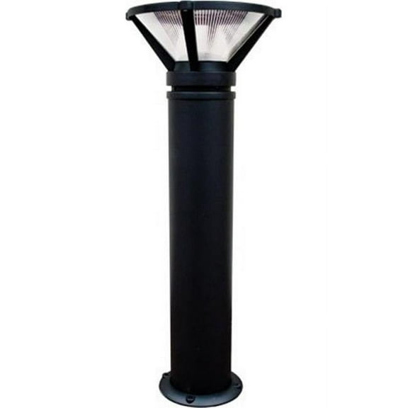 60W 120V Powder Coated Cast Aluminum Bollard - Black - 40.25 x 15.50 x 15.50 in.