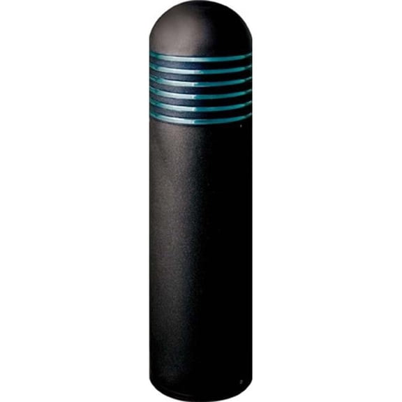 60W 120V Powder Coated Steel Bollard, Black - 45.50 x 11 x 11 in.