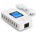 60W/12A 8-Port Desktop Charging Station Multiple USB, Multi Port Travel ...