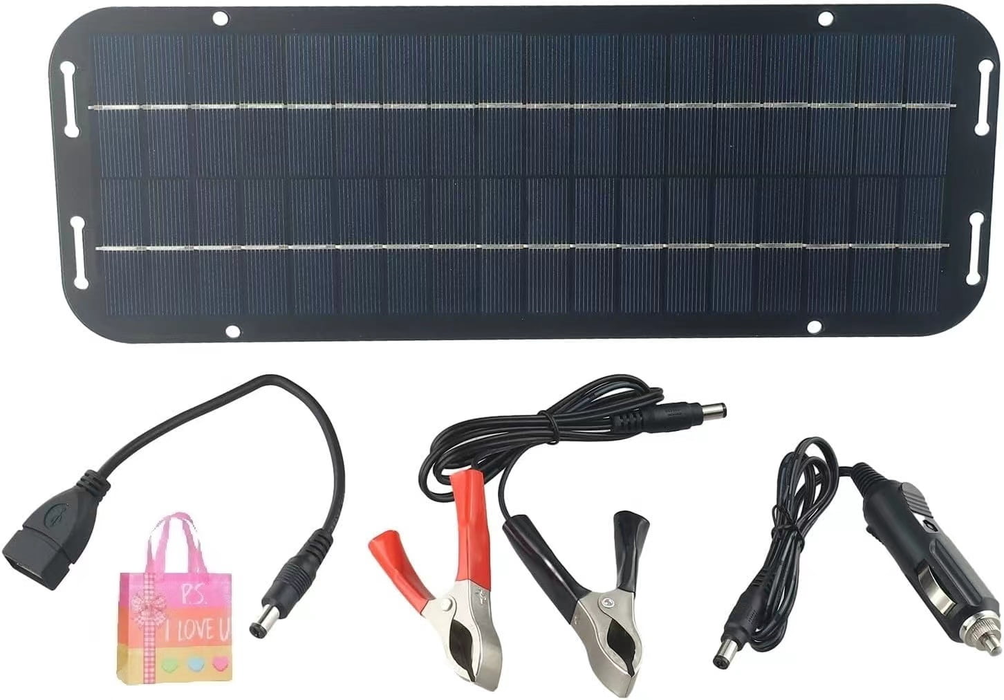 60W 12V Solar Trickle Charger & Battery Maintainer - Monocrystalline ...