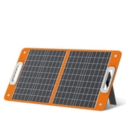 60W 18V Portable Solar Panel - Foldable Solar Charger with 5V USB and 18V DC Output for Portable Generators, Smartphones, Tablets, and More