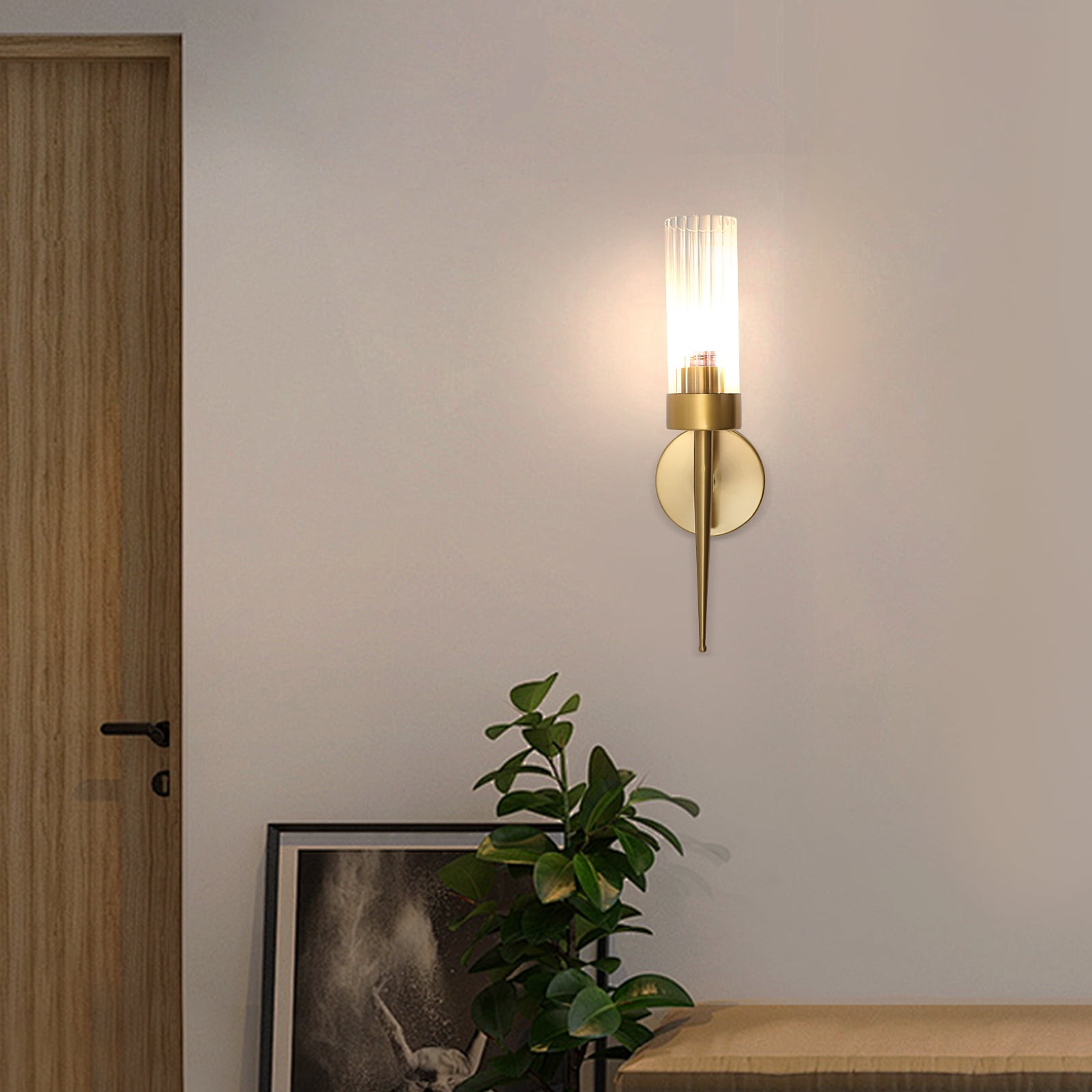 60W 4.72in Wall Mounted Modern Wall Light Indoor Wall Sconce Lamp Gold ...