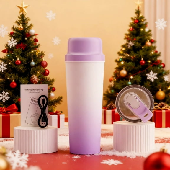 Multi-Function Portable Juicer, 2-in-1 Fruit Blender with 20 Blades, USB Rechargeable Juice Cup, Fresh Fruit Mixer, Dual Cup - Perfect for Snow Milkshakes, Smoothies, and Iced Drinks - Ideal Gift