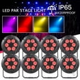 thumbnail image 1 of 60W 6LED Par IP65 Waterproof RGBW Stage Lights DMX Sound Activated Outdoor Concert Show Disco, 8Pcs, 1 of 8