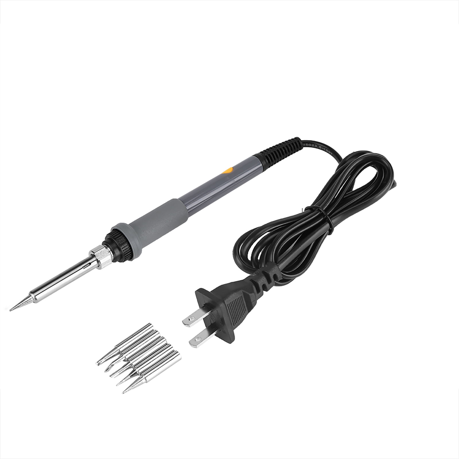 60W Adjustable Temp Soldering Iron Kit, 110V US Plug, 5 Solder Tips Included Professional Hand