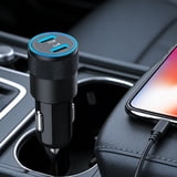 60W Car Charger USB C Fast Charge, USB Car Charger, 60W Dual C Port ...
