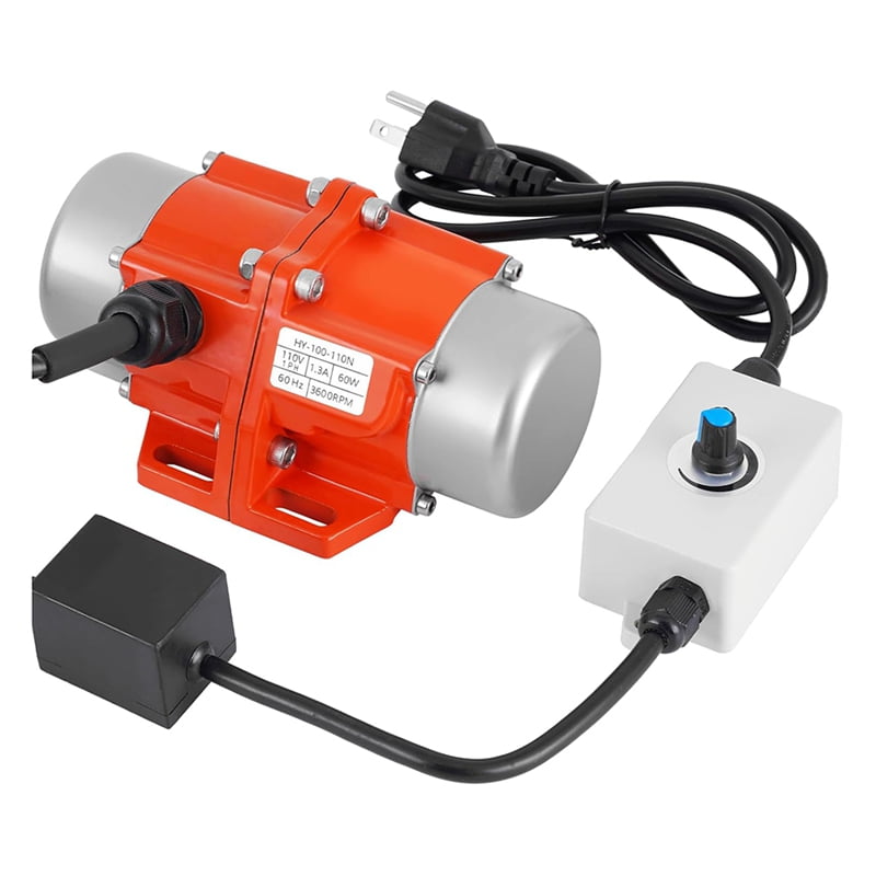 60W Concrete Vibrator Motor With Speed Controller - Electric Vibration Motor 110V 3600rpm For Shaker Tables