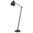 thumbnail image 1 of 60W Davidson Metal Floor Lamp With Weighted Base, Adjustable Upper And Lower Arms. On Off Socket Switch, Matte Black, 1 of 3