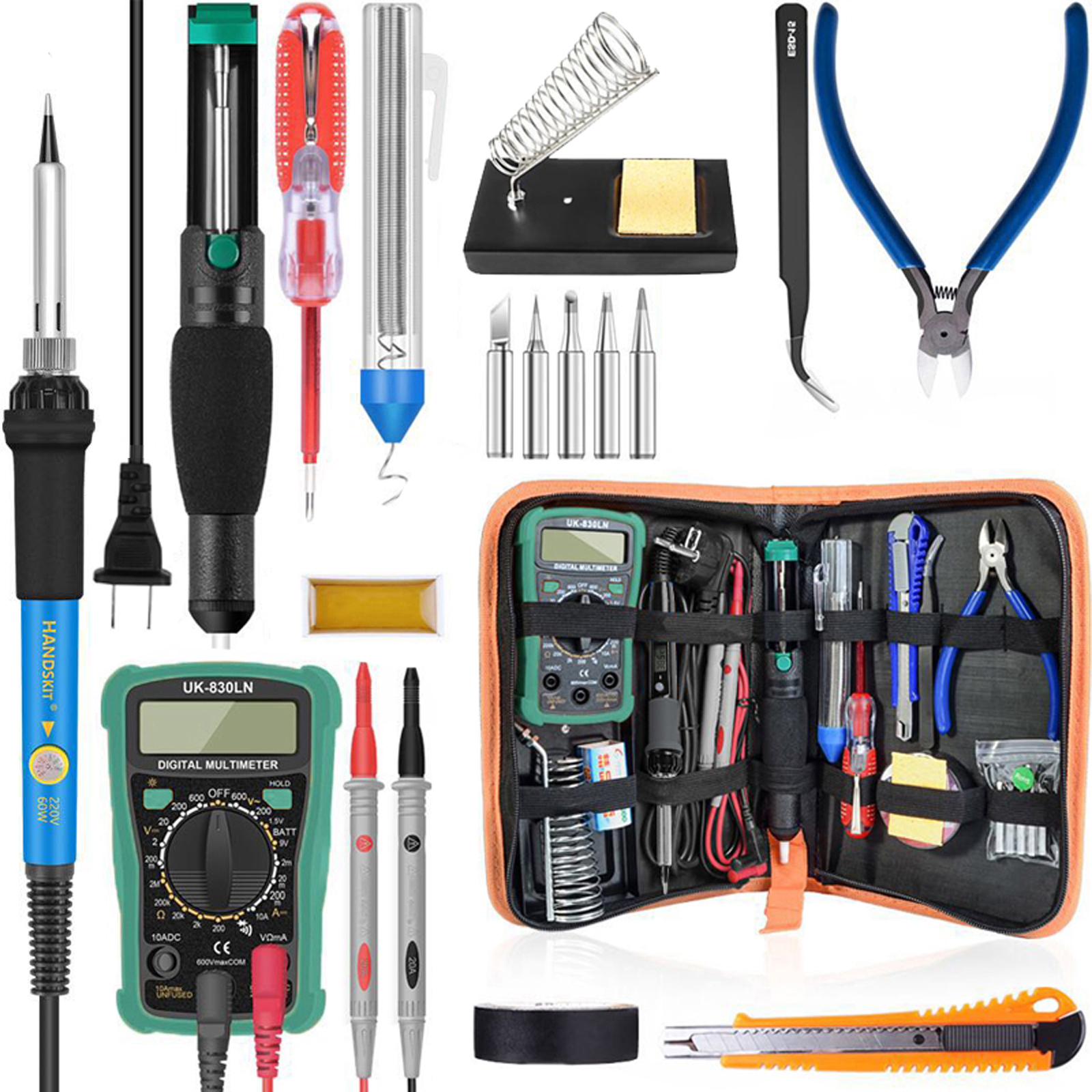 60W Digital 200450 Temperature Adjustable Soldering Iron Kit Electric