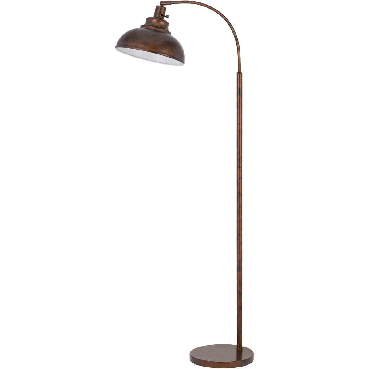 Cal Lighting 60W Dijon Adjustable Metal Floor Lamp, Rust, Weighted Base ...