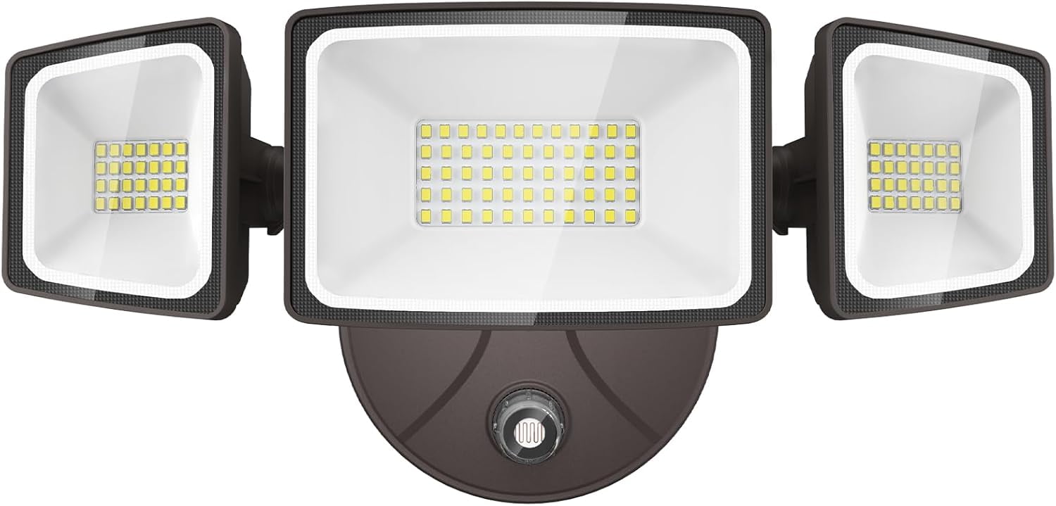 60W LED Dusk to Dawn Outdoor Lighting, 6000LM Exterior Flood Light