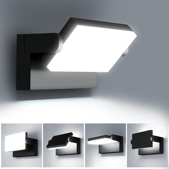 60W LED Outdoor Wall Light 360 Rotatable Flood Light 5000K IP65 Waterproof 1 Pack