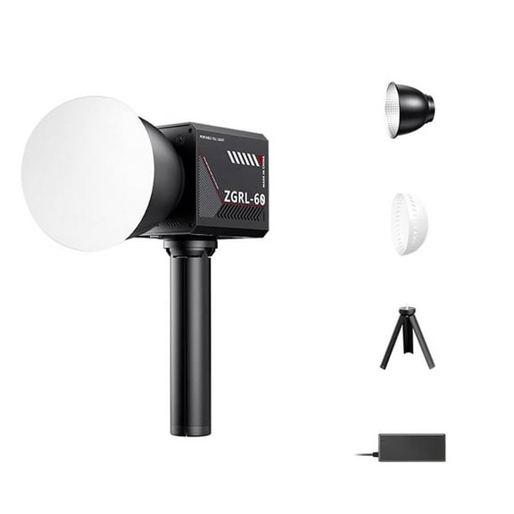 60W Pro LED Video Light Three-Color Photographic Studio Light 2800K-6500K 8000mAh for Video Livestreaming US Plug ABS+PC+Metal Black