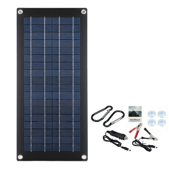 60W Solar Panel 12V-18Volt Trickle Battery Charger For Caravan Car Van Boat Kit