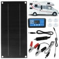 60W Solar Panel Trickle Charger w/Controller Battery Maintainer for 12V Car RV
