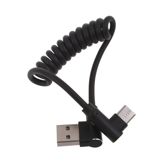 60W Spring USB to Type C Cable USB C Fast Charging Cable Retractable Data Line