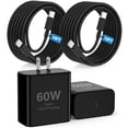 thumbnail image 1 of 60W Super Fast Charger Type C, USB C Charger Fast Charging Android Phone Charger Block with 10FT USB C Chargers Fast Charging Cable Cord for Samsung Galaxy S26 Ultra/S26+/S26/S25Ultra/S25/S24/S23/S22, 1 of 5