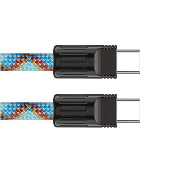 60W USB C Quickly Charging Data Cable Highly Speed USB C Cable Wearable Lanyard Braided Fabric for Easy Portability