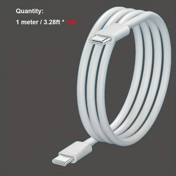 60W USB C to USB C Cable Fast Charging 3.3ft/6.6ft Power Delivery for MacBook Pro/Air, iPad Pro/Air/Mini, Samsung, Pixel, PD Charger