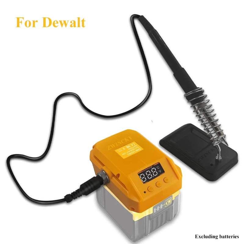 60W Wireless Electric Soldering Iron Station for Makita/Dewalt/Milwaukee/Einhell/Craftsman 18V 20V Lithium Battery Welding Repair Tool with Stand