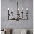 thumbnail image 1 of Cal Lighting Forbach 5-Light Metal Chandelier in Textured Black, 1 of 3