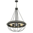 thumbnail image 1 of 60W X 8 Nixa Metal Chandelier (Edison Bulbs Not Included), Dove Grey, 1 of 3