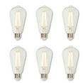 thumbnail image 1 of 60Watt Equiv Clear Edison Filament LED Bulb 6pk, 1 of 2